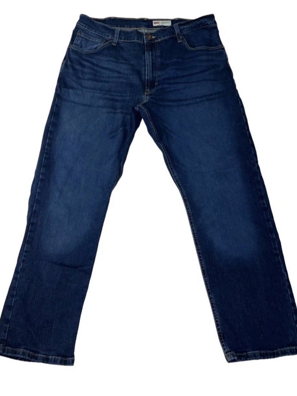 Mens Wrangler Five Star Straight Fit Dark Wash Jeans Sz 36X30 Comfort Stretch